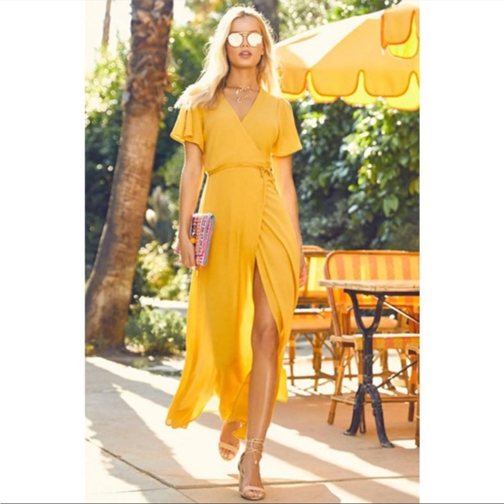 Lulu's Yellow Maxi Dress